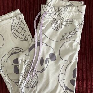 Disney Mickey Mouse White and Black Joggers